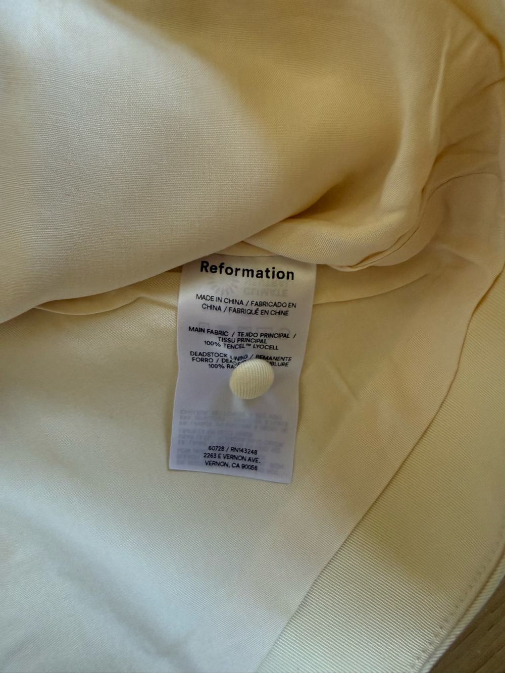 New Reformation Cream Rylan Top - Picture 8 of 8